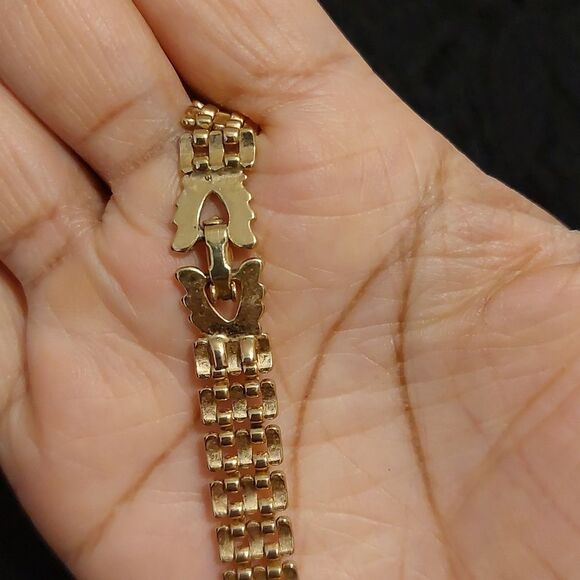 1970s Park Lane Panther Link Chain Choker Statement Necklace Winged Pendant - Picture 6 of 8